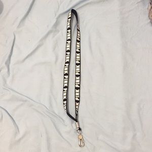 PINK  black lanyard